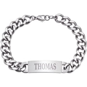 "Quick Ship Gift" - Personalized Men's Stainless Steel ID Bracelet