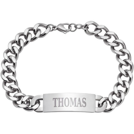 "Quick Ship Gift" - Personalized Men's Stainless Steel ID Bracelet