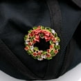thumbnail image 4 of Broche de Flores de Cristal de Navidad Yinane Pin de la broche, 4 of 5