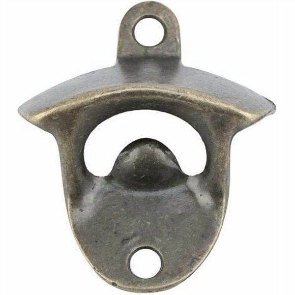 Zinc Alloy Wall Mounted Bottle Opener with Mounting Screws for Home Kitchen Bar Beer Soda (1pc) - 1 Pce.
