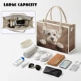 thumbnail image 4 of ZUXONGSY West Highland Terrier Print PVC Tote Bag for Women, Lightweight Clear Handbag Zipper Top, Travel Shoulder Bag for Work, Beach, Shopping, 4 of 7