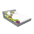 thumbnail image 2 of Ambesonne Vintage Fitted Sheet & Pillow Sham Set, Italian Latin, Full, Violet Green, 2 of 2