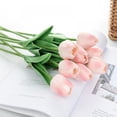 thumbnail image 2 of 5pcs Real Touch Artificial Flowers Fake Tulips,Fake Tulips Flowers Bouquet Soft Faux Tulips Bouquets Arrangements for Party Wedding Home Room Decoration, 2 of 4