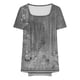 thumbnail image 3 of Fiudx Ofertas y Liquidaciones Mujer Moda Casual Manga Corta Suelta Camiseta Blusa Tops, 3 of 4
