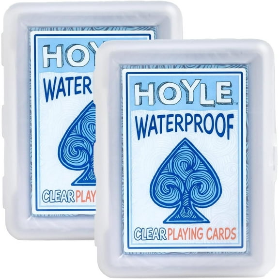 (2 pack) Hoyle Clear Waterproof Playing Cards