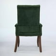thumbnail image 6 of Resenkos Elegant Tufted Chenille Fabric Accent Dining Chair with Solid Wood Curved Legs for Dining or Kitchen, Olive Green, 6 of 15