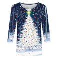 thumbnail image 4 of Pyhlmscde Blouse de Noël Imprimée à Manches Longues pour Femmes, Tenues d'Automne pour Femmes, Blouses de Noël pour Femmes, Chemises de Noël pour Femmes, 4 of 5