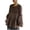 Coffee, variant on hotojiny Long Sleeve Tops for Women Casual Cute Ruffle Loose Shirts Lounge Crewneck Lightweight Blouse
