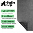 thumbnail image 3 of GORILLA GRIP HydroAbsorb Doormat, Indoor Outdoor Rubber Backed Weather Mat, 47x35, Gray, 3 of 10