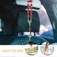 thumbnail image 4 of Car Rosary for Rearview Mirror Cross Pendant Auto Decors Hanging Accessories Women Men 2pcs Red Catholic Rosary Beads Metal, 4 of 4