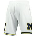 thumbnail image 3 of Men's Mitchell & Ness White Michigan Wolverines 1991/92 Throwback Jersey Shorts, 3 of 4