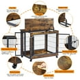 thumbnail image 5 of Furniture Dog Cage Crate with Double Doors on Casters, Rustic Brown, 31.50'' W x 22.05'' D x 24.8'' H, 5 of 10