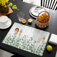 thumbnail image 3 of Spring Emerald Green Eucalyptus Placemats Set of 8, Botanical Leaf Country Placemats for Dining Table, Place Mats for Kitchen Tabletop, Waterproof Wipeable Dining Table Mats Set, 3 of 9