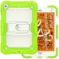 thumbnail image 2 of ELEHOLD for iPad mini 5/mini 4 7.9 inch 2019/2015 Ragged Case, Soft Silicone Hard PC Shoulder Strap Built-Kickstand Anti-Drop Shockproof Heavy Duty Protective Cover Case,Green, 2 of 10