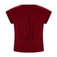 thumbnail image 4 of Camisetas para las Mujeres de Ajuste Suelto Casual Sólido V-Cuello Blusa, Moda Manga Corta Cuello Redondo Top para el Hogar Y el Uso Diario, Tela Suave, 4 of 8