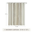 thumbnail image 2 of INK+IVY Imani Tufted Chenille 100% Cotton Shower Curtains Machine Washable, Modern Home Bathroom Décor Bathtub Privacy Screen, 72" x 72", Ivory C80, 2 of 3
