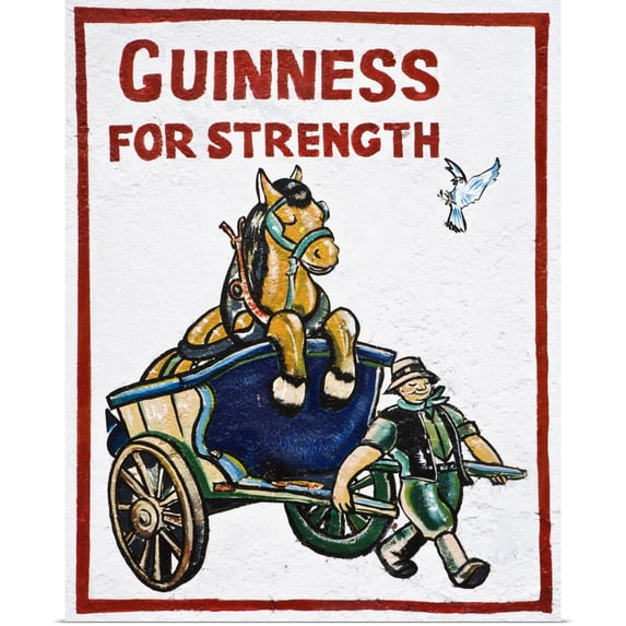 Great BIG Canvas | Rolled Dennis Flaherty Poster Print entitled Ireland, Galway City. Close-up of sign on exterior of The Dew Drop Inn