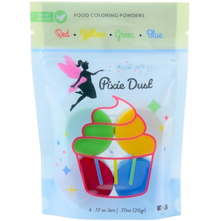 All-Natural Food Coloring Powder set - Red, Yellow, Blue, Green, 20gr