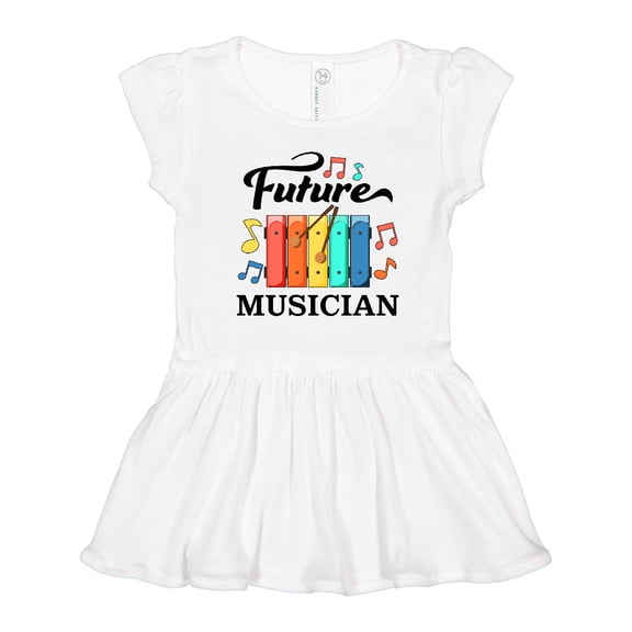 Inktastic Future Musician- Xylophone Music Girls Toddler Dress