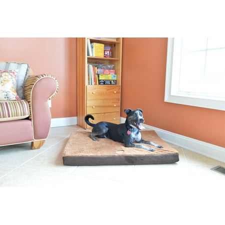 Armarkat Memory Foam Orthopedic Pet Bed Pad in Mocha and Brown, 24-Inch by 18-Inch by 2-Inch M06HKF/ZS-S