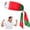 Mexico, variant on National Flag Sports Headband, World Football Match Soccer Head Wrap Breathable Sweat Wicking for Football Fans