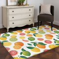 thumbnail image 3 of Summer Lemon Orange Area Rugs 2.7'x5', Washable Small Throw Rugs for Kitchen Bedroom, Farmhouse Tropical Fruit Watercolor Indoor Outdoor Rug Non-Slip Low Pile Carpet Runner Reversible Floor Mats, 3 of 8