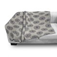 thumbnail image 2 of Oriental Soft Flannel Fleece Throw Blanket, Medallion Motif with Floral and Leafy Ornaments, Cozy Plush for Indoor and Outdoor Use, 70" x 90", Grey Yellow Violet Blue, by Ambesonne, 2 of 5