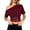 tshirts 48#Red, variant on Womens T Shirts Off Shoulder Short Sleeve Lace Waist Patchwork Slim Fitted Crop Top Solid Color Fashion Layering Shirt Tshirts,Black,L