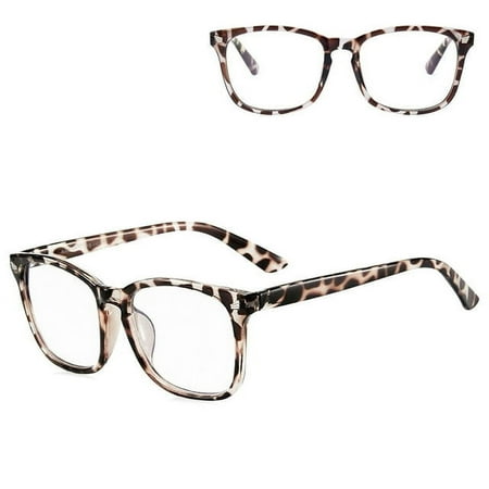 Blue Light Blocking Glasses, Computer Reading/Gaming/TV/Phones Glasses for Women Men, Anti Eyestrain & UV Glare, Anti Eyestrain, Leopard