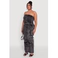 thumbnail image 3 of Women's Plus Size Daisy Acid Wash Denim Strapless Jumpsuit, 3 of 4