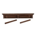 thumbnail image 6 of Home Wall Decorative Antique Brass Hardware 8 Hook Coat Rack - Brown Natural Wash, 6 of 7