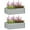 Light Grey, variant on Outsunny Set of 2 Raised Garden Beds, Galvanized Planter Box, Grey