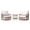 Beige+Natural#2, variant on 3-Piece Bohemian Outdoor Furniture Set with 2 Lounge Chairs & Glass Top Side Table - Handwoven Rope & Powder-Coated Steel Frame - Waterproof Cushions Patio Conversation Set for Garden, Poolside