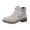 Gray #076, variant on Chelsea Boots for Women Ankle Almond Toe Low Block Heel Buckle Strap Elastic Side Booties 39