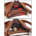thumbnail image 4 of LHSHID Sac Fourre-Tout pour Femmes en Cuir à Poignée Supérieure Sac à Main à Multiples Poches Sac à Bandoulière Sac Rétro, 4 of 7