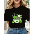 thumbnail image 1 of St. Patrick's Day Casual Shirt Cotton Crew Neck Slight Stretch Perfect For Summer - Soft Breathable Casual Wear For Women, 1 of 7