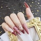 thumbnail image 5 of blue Prensa brillante en uñas extralargas con diseños, pegamento falso de ataúd rosa desnudo en las uñas, uñas adhesivas para mujeres, uñas gruesas, uñas acrílicas presionadas par, 5 of 5