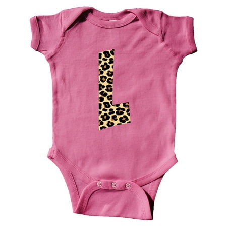 

Inktastic Leopard Print Letter L Gift Baby Boy or Baby Girl Bodysuit