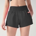 thumbnail image 2 of QATAINLAV Dolphin Athletic Shorts for Women 3" High Waisted Quick Dry Yoga Shorts Running Workout Gym Track Shorts with Zip Pockets Black M, 2 of 7