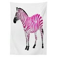 thumbnail image 3 of Ambesonne Pink Zebra Tablecloth Rectangular Table Cover, Savannah Animal Art, 60"x84", Black and Dust, 3 of 4
