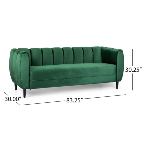 Miranda Velvet 3-Seater Sofa ( 2 boxes)