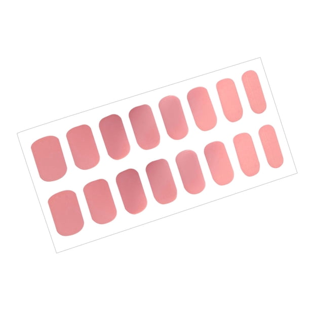 Calcomanías para uñas fáciles de aplicar, decoración moderna, pegatinas para uñas de los pies, puras rosa rosa claro