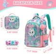 thumbnail image 2 of Pink Kids Backpack for School Girls Backpacks with Pen Bag Lunch Box School Bags for Elementary Student, 2 of 7