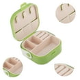 thumbnail image 3 of Unique Bargains 1 Pc Square Multi-Function Jewelry Box Jewelry Organizer Matcha Green Silicone, 3 of 5