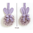 thumbnail image 6 of JEWLALO 9" Purple Easter Bunny Wreath with Burlap Ribbon, Set of 2, Spring Floral Easter Wreaths for Kitchen Cabinets, Windows, and Walls, Spring Easter Decors, 6 of 6