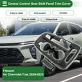 thumbnail image 3 of Central Control Gear Shift Panel Trim Cover for Chevrolet Trax 2024-2025 Gear Shift Control Anti-Scratch Panel Sticker Carbon Fiber Black, 3 of 6