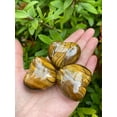 thumbnail image 4 of Tiger Eye Gemstone Hearts, Polished Tiger Eye Puffy Hearts, Tiger Eye Palm Stone, Tiger Eye Heart (10 Hearts）, 4 of 8