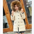thumbnail image 3 of ATOGUTA Jackets for Girls Winter Warm Thick Hooded Down Coat Down Jacket Padded Overcoat White, Size 2T-12, 3 of 6