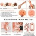 thumbnail image 4 of 40th Birthday Decorations for Women Rose Gold Party Decorations Kit Cake Topper by Geekeo, 4 of 11