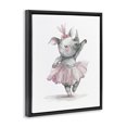 thumbnail image 2 of Stupell Industries Cottage Ballerina Rhino in Pink Tutu Black Floating Frame Canvas Art, 17 x 21, by LSR Design Studio, 2 of 8
